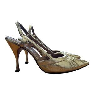 1950s 1960s Gold Mr Herbert‎ Registered Couture Footwear/Shoes